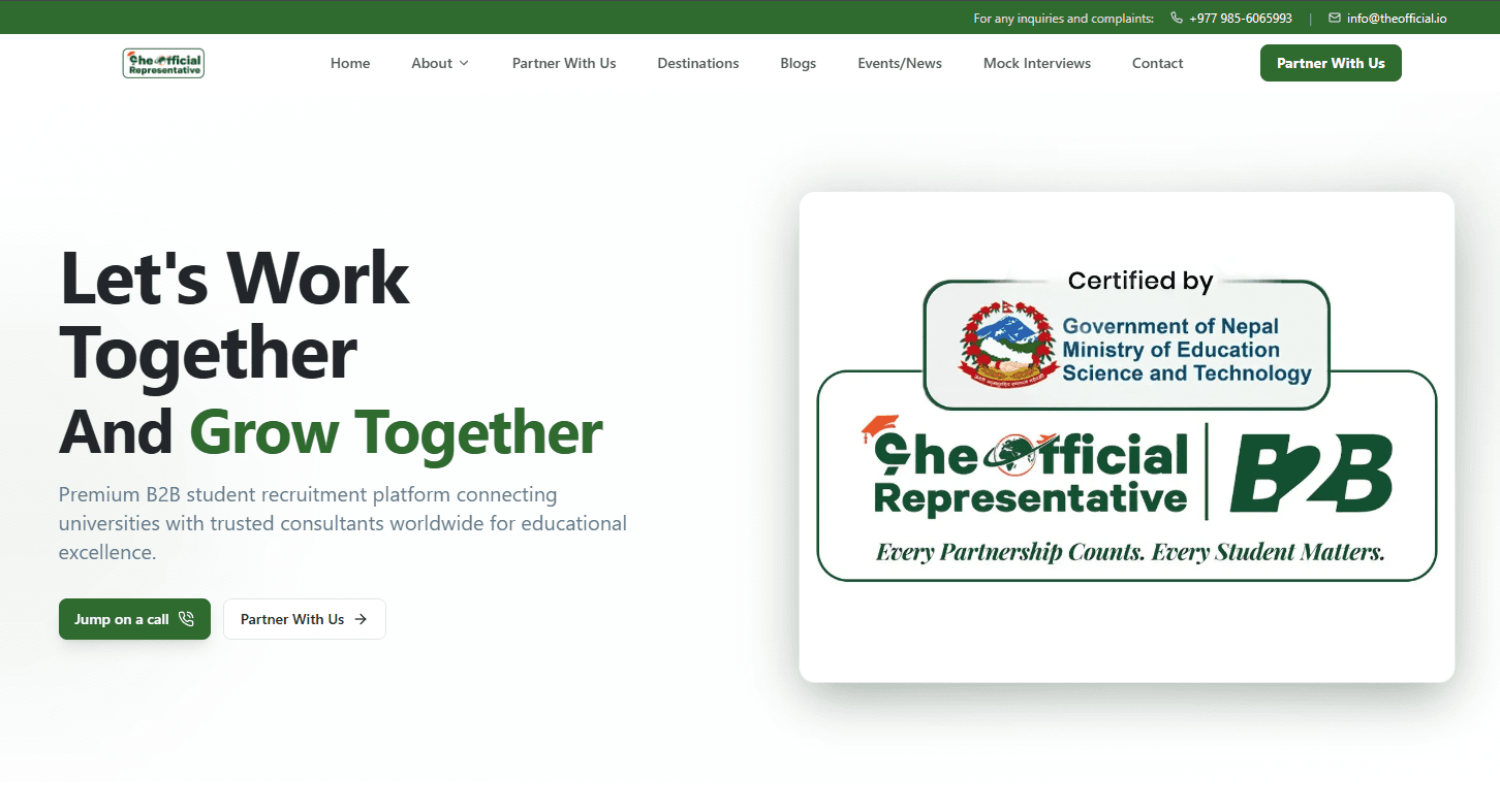 The official representative platform